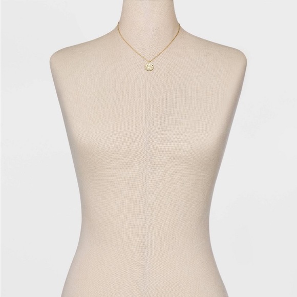 Beloved Inspired 14K Gold Dipped Constellation 
Disc w/ Stones Pendant Necklace - Picture 2 of 15